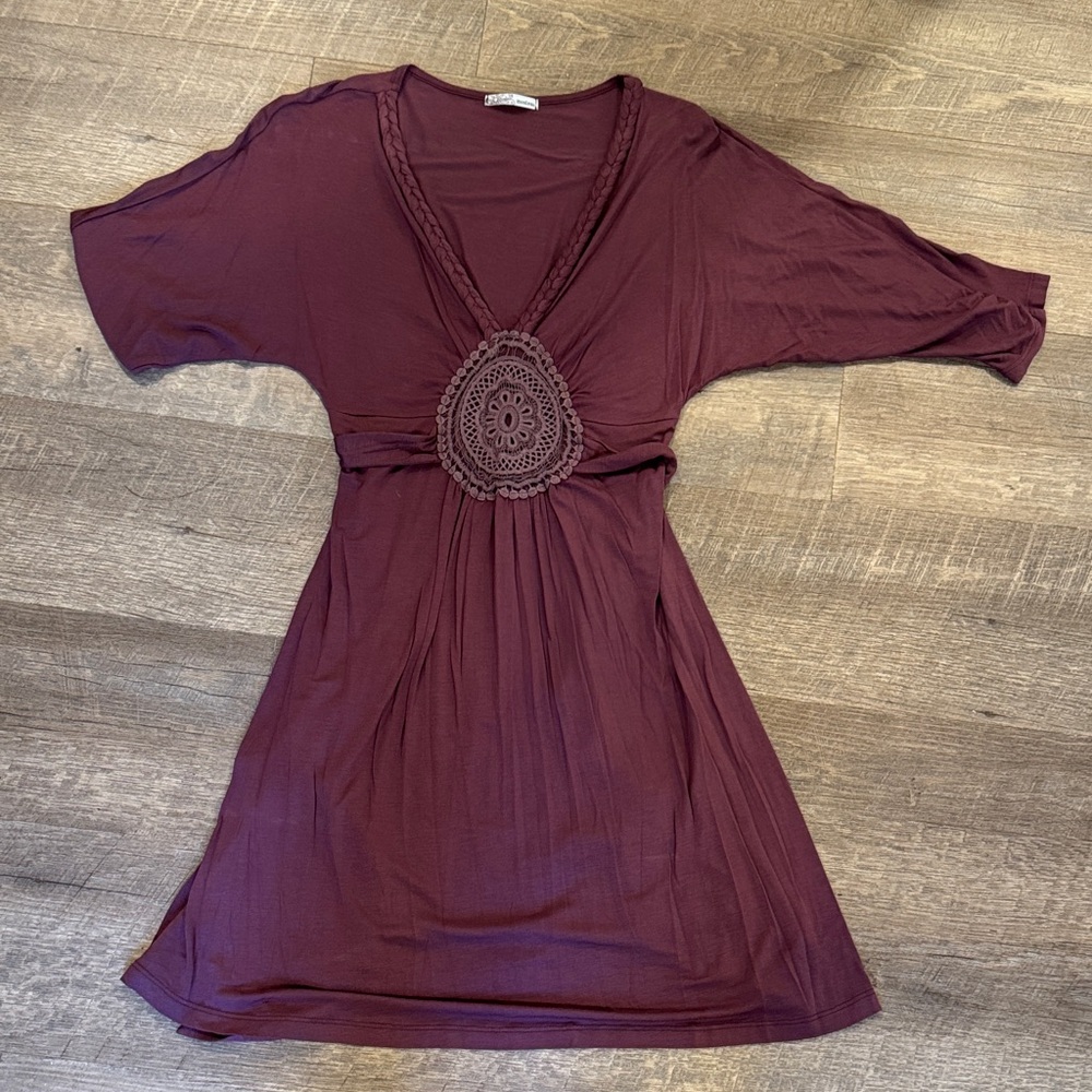 Monteau Purple Midi Dress